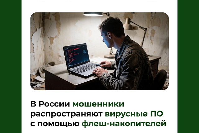В России мошенники распространяют вирусные ПО с помощью флеш-накопителей